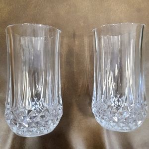 (2) cristal d'arques glasses